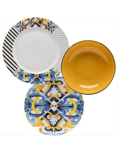 EVVIVA SERVIZIO PIATTI 18 PEZZI IN PORCELLANA - MILANO-BARI