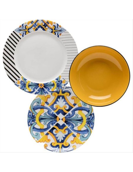 EVVIVA SERVIZIO PIATTI 18 PEZZI IN PORCELLANA - MILANO-BARI