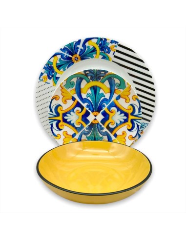 EVVIVA SERVIZIO PIATTI 18 PEZZI IN PORCELLANA -...