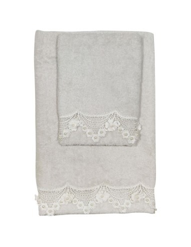 DAVID SET 2 ASCIUGAMANI VISO E OSPITE IN SPUGNA...