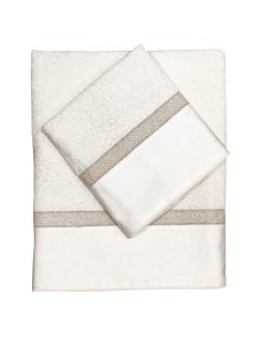 DAVID SET 2 ASCIUGAMANI VISO E OSPITE IN SPUGNA 100%... 2