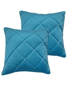 DAVID SET 2 CUSCINI ARREDO 60 X 60 CM IN VELLUTO TRAPUNTATI