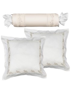 DAVID SET 3 CUSCINI ARREDO IN RASO 100% COTONE - SIDNEY