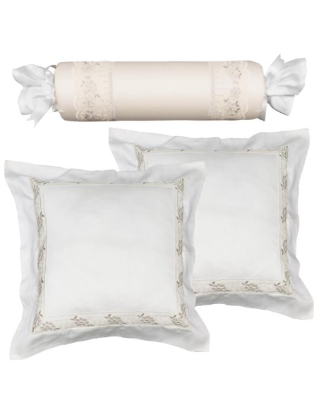 DAVID SET 3 CUSCINI ARREDO IN RASO 100% COTONE - SIDNEY