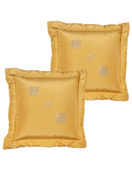 DAVID SET 2 CUSCINI ARREDO 50 X 50 CM CON VOLANI IMBOTTITI - EMILY