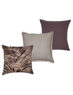 DAVID SET 3 CUSCINI ARREDO IN PURO COTONE