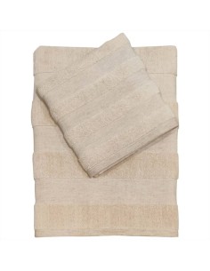 DEA COPPIA ASCIUGAMANI VISO E OSPITE IN SPUGNA E LINO -...