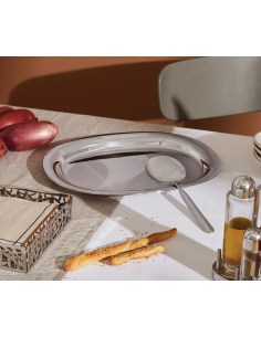 ALESSI PIATTO DA PORTATA OVALE LUCIDO IN ACCIAIO INOX - JM13 2