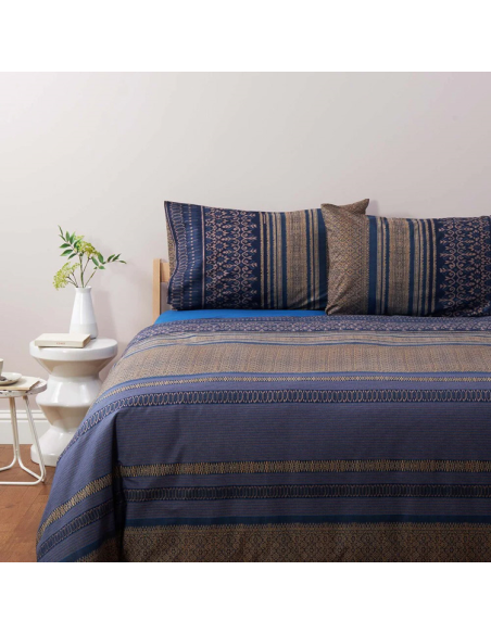 BASSETTI COMPLETO LENZUOLA COPRILETTO MATRIMONIALE 100% COTONE - ROCCARASO