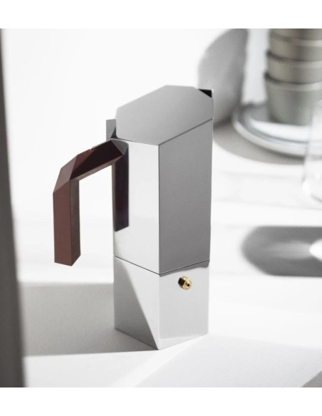 ALESSI CAFFETTIERA ESPRESSO IN ACCIAIO INOX - MENHIR
