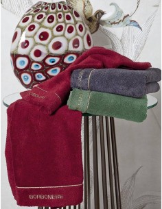 BORBONESE SET 2 ASCIUGAMANI VISO E OSPITE IN SPUGNA 100%...