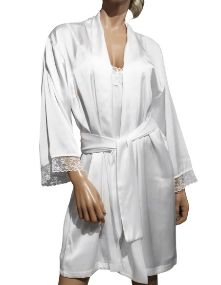 FILO D'ANGELO COMPLETO DONNA LINGERIE IN RASO - PIZZO