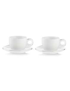 GUZZINI SET 2 TAZZE CAPPUCCINO CON PIATTINO - GOCCE 2