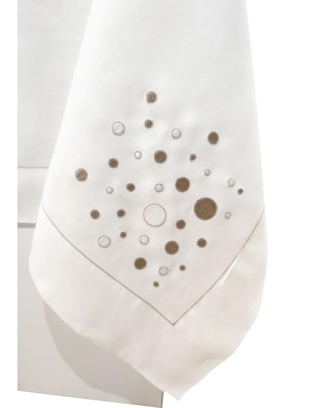 DEA TOVAGLIA 12 POSTI TAVOLA IN LINO CON TOVAGLIOLI - CARIOCA