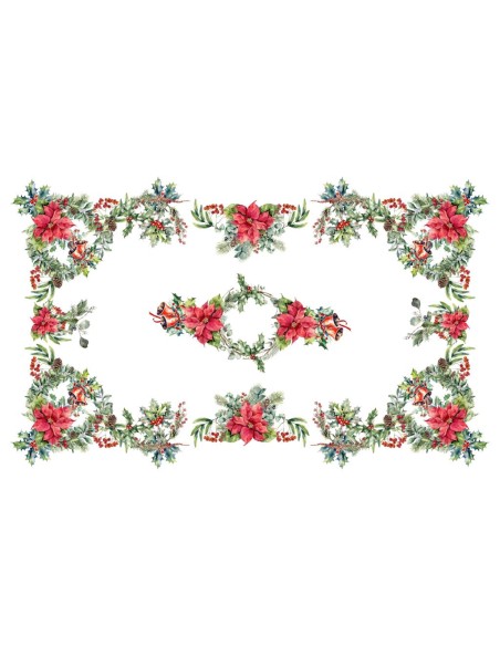 DIGITAL LAB TOVAGLIA NATALIZIA IN PANAMA DI COTONE - STELLA DI NATALE