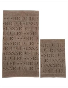 TRUSSARDI SET 2 ASCIUGAMANI IN SPUGNA DI COTONE - OVERLOGO