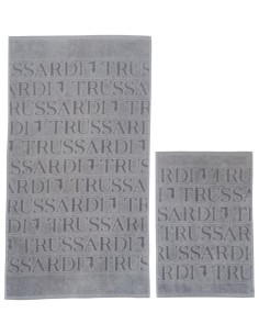 TRUSSARDI SET 2 ASCIUGAMANI IN SPUGNA DI COTONE - OVERLOGO 2
