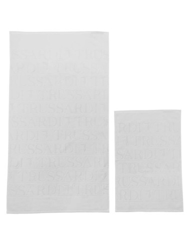 TRUSSARDI SET 2 ASCIUGAMANI IN SPUGNA DI COTONE...
