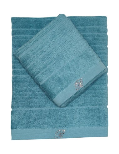 BLUMARINE SET 2 ASCIUGAMANI VISO E OSPITE IN...