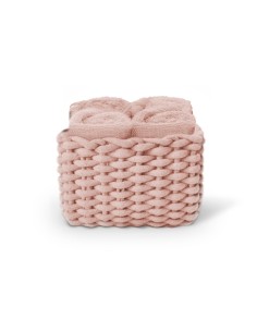 DAUNEX CESTINO INTRECCIATO CON 4 LAVETTE 30 X 30 CM 2