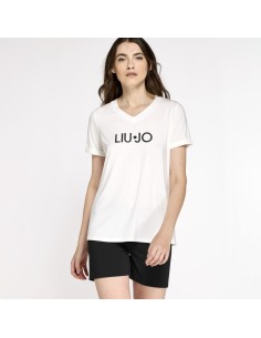 LIU JO PIGIAMA DONNA SCOLLO V MEZZA MANICA E PANTALONE...