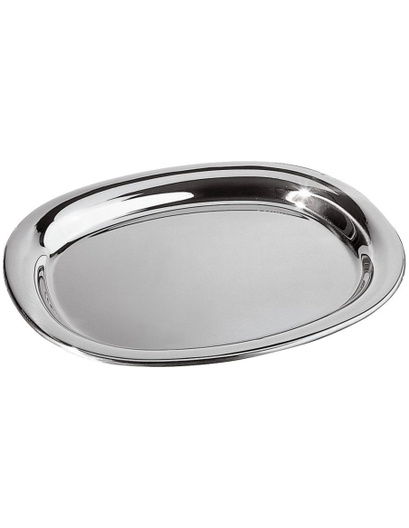 ALESSI PIATTO DA PORTATA OVALE LUCIDO IN ACCIAIO INOX - JM13