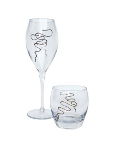 OIKO SET 12 PEZZI BICCHIERI E CALICI IN VETRO - BOWY by...