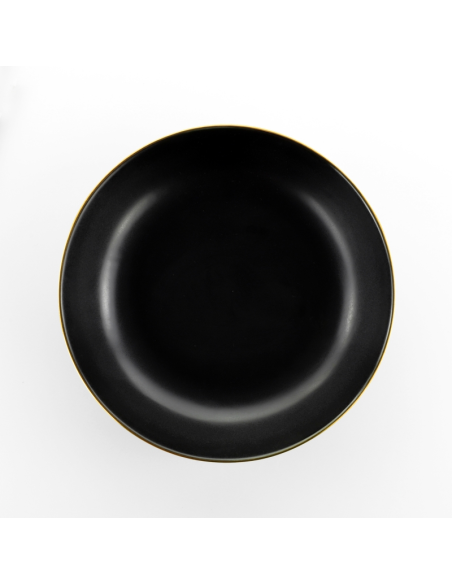 WEISSESTAL SERVIZIO PIATTI 46 PEZZI IN PORCELLANA - ONIX BLACK