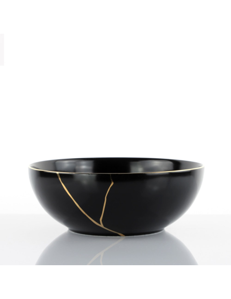 WEISSESTAL SERVIZIO PIATTI 46 PEZZI IN PORCELLANA - ONIX BLACK