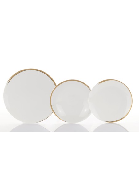 WEISSESTAL SERVIZIO PIATTI ELEGANTI 18 PEZZI IN PORCELLANA - SHIRO