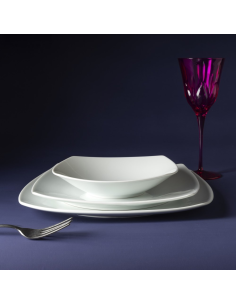 WEISSESTAL SERVIZIO PIATTI QUADRATI GIORNALIERI 18 PEZZI...