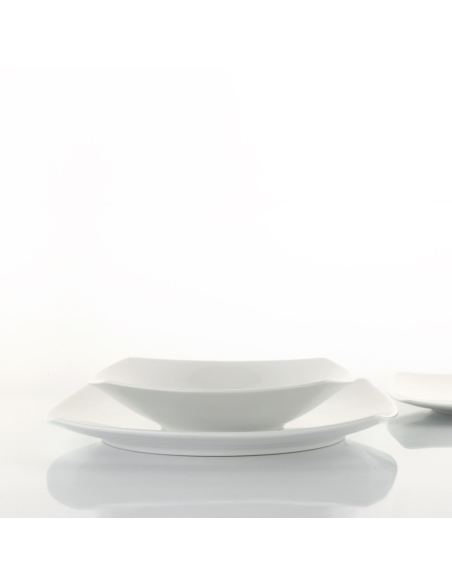 WEISSESTAL SERVIZIO PIATTI QUADRATI GIORNALIERI 18 PEZZI - SQUARE