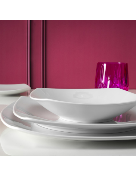 WEISSESTAL SERVIZIO PIATTI QUADRATI GIORNALIERI 18 PEZZI - SQUARE