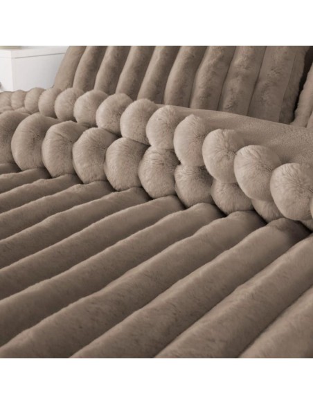 MANTEROL COPERTA MATRIMONIALE E FEDERE IN ECO PELLICCIA - COMFORTER LOTUS