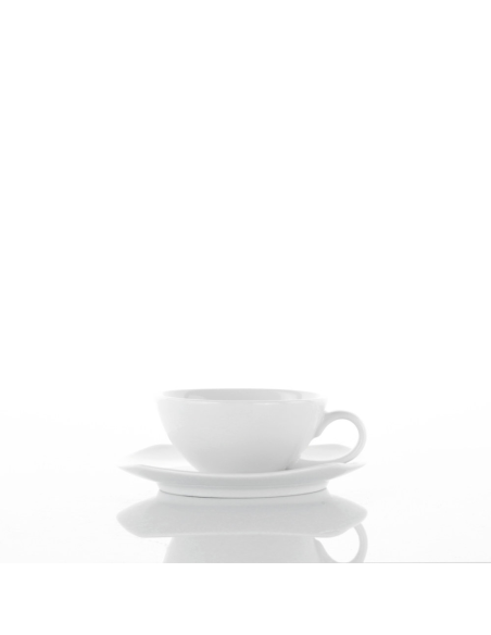 WEISSESTAL SET 2 TAZZE THE CON PIATTINI IN PORCELLANA - SQUARE