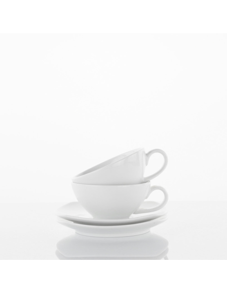 WEISSESTAL SET 2 TAZZE THE CON PIATTINI IN PORCELLANA - SQUARE
