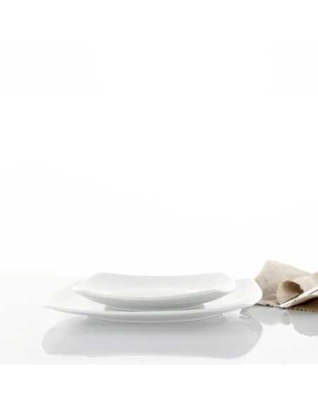 WEISSESTAL SET 6 PIATTI DOLCE 17 CM IN PORCELLANA - SQUARE