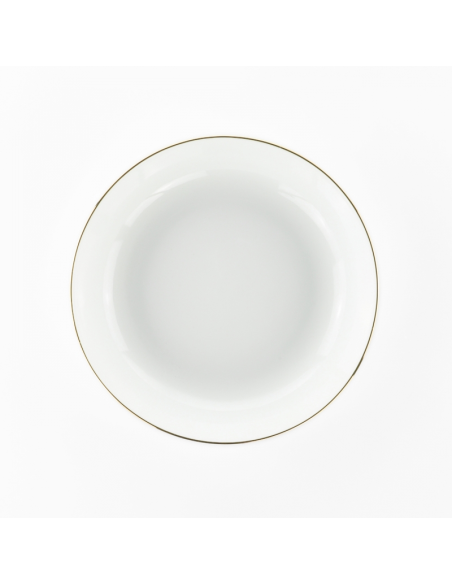 WEISSESTAL SET 6 PIATTI FONDI Ø20.5 CM IN PORCELLANA - ONIX WHITE GOLD LINE