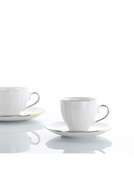 WEISSESTAL SET 6 TAZZE CAFFÈ 100 ML IN PORCELLANA - ELGA