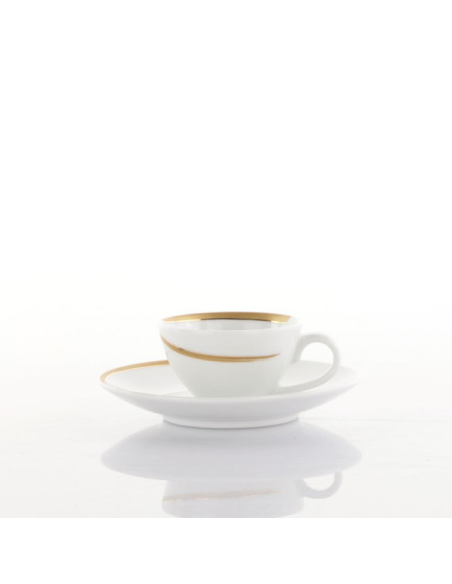 WEISSESTAL SET 6 TAZZE CAFFÈ CON PIATTINO IN PORCELLANA - SHIRO