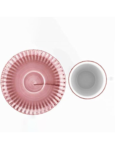 WEISSESTAL TAZZA CAFFE' CON PIATTINO IN PORCELLANA - COUNTRY CHIC