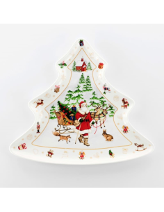 WEISSESTAL VASSOIO ALBERO 28 CM IN PORCELLANA - XMAS
