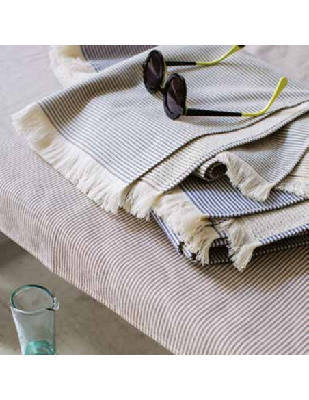 FAZZINI TELO SPA 100 X 180 CM IN SPUGNA 100% COTONE - STRIPES