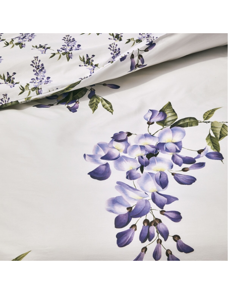 FAZZINI COMPLETO LENZUOLA-COPRILETTO 2 PIAZZE IN PERCALLE - GLICINE