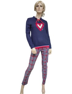 PEPITA PIGIAMA DONNA SCOLLO V MANICA LUNGA E PANTALONE...