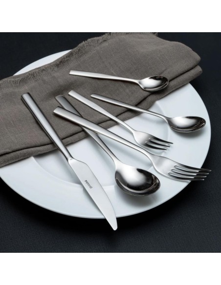 GUZZINI SERVIZIO POSATE 24 PEZZI IN ACCIAIO INOX - PETRA