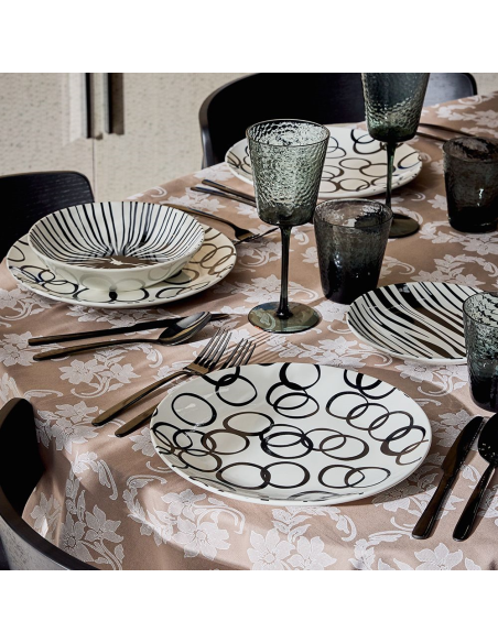 ANDREA FONTEBASSO SERVIZIO PIATTI 18 PEZZI IN PORCELLANA - MOON OPTICAL