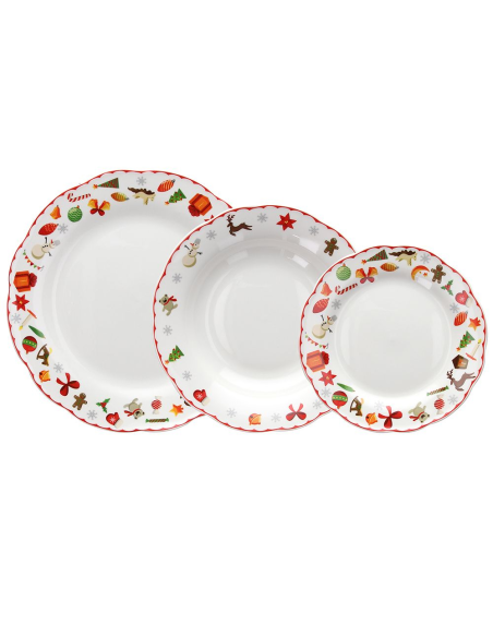 ANDREA FONTEBASSO SERVIZIO PIATTI 18 PEZZI IN PORCELLANA - POEMA DELISH