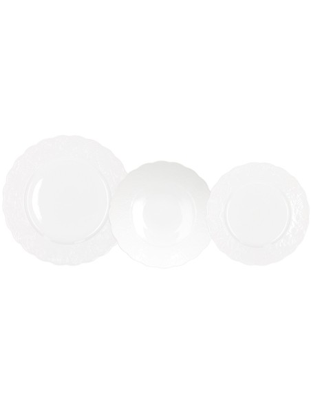 ANDREA FONTEBASSO SERVIZIO PIATTI 18 PEZZI IN PORCELLANA - POEMA LACE