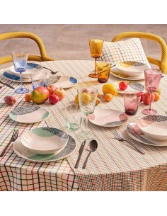 ANDREA FONTEBASSO SERVIZIO PIATTI 18 PEZZI IN PORCELLANA...